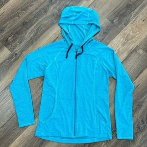 Patagonia Women’s lightweight Full Zip Jacket size medium blue/green color